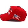 thumbnail image 4 of 2PC Trump 2024 MAGA Hat Make America Great Again Donald Trump Slogan with USA Flag Cap 45, 47 Presidential Campaign Hat, 4 of 5