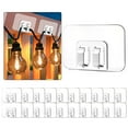 Desheus 100Pcs Outdoor String Lights Clips Storage Hooks Weather
