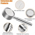 thumbnail image 4 of Regadera de Teléfono de Mano, Alcachofa de Ducha de Acero Inoxidable con Manguera Flexible y Soporte de Ducha, Filtro de Algodón Incorporado - Plata, 4 of 4