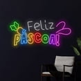 thumbnail image 3 of Handmadetneonsign Feliz Páscoa Neon Sign, Feliz Páscoa Led Sign, Happy Easter Neon Light, 3 of 5