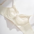 thumbnail image 5 of Wang6 Womens Wireless Push up Minimizer Bras Seamless No Underwire Bras Full Coverage Cross Bandage Polka Dots Printed Bralettes Tshirt Bra Beige L, 5 of 7