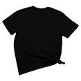 thumbnail image 4 of Hauts d'Été pour Femmes, Blouses Décontractées Élégantes 2024, T-Shirts à Manches Courtes Imprimés, Col Rond, Ample, Noir, 4 of 5