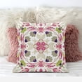 thumbnail image 3 of Amrita Sen Venetian Flower Paisley Duo Indoor/Outdoor Pillow with Removable Cover in Pink Yellow18x18, 3 of 5