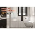 thumbnail image 5 of Matte Black Bathroom Accessory Bar Set Hand Towel Holder Wall Mounted Ring/Hook Support Rails Stainless Steel 3 Pieces, 12" Bar, 5 of 5