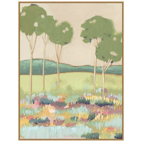 Amanti Art Shades of Trees II Framed Canvas Wall Art Print