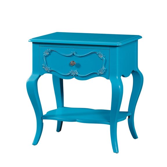 Bowery Hill 1 Drawer Nightstand in Turquoise