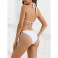 thumbnail image 3 of DARING DIVA Women's Triangle Halter Bikini Sets X-Large White, 3 of 6