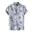 thumbnail image 2 of Floenr Mens T Shirts,Men Casual Buttons Beach Turndown Solid Fashion Single-breasted Short-sleeved Shirt, 2 of 9