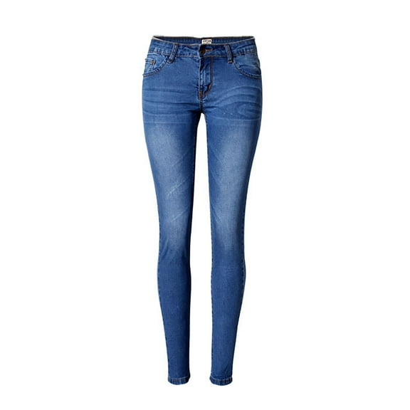 Akiihool Jeans for Women Stretchy Women's High Waisted-Rise Colored Stretch Jegging Jeans (Blue,S)