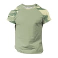 thumbnail image 5 of Mens Camo Shirts Short Sleeve Button T Shirt Quick Dry Crew Neck Patterned Base Shirt Mint Green M, 5 of 5