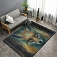 thumbnail image 2 of Vintage Pattern Fox Shaggy Area Rug, Rugs for Living Room Bedroom Non Slip Door Mat Indoor Carpet Machine Washable Nursery Home Decor Floor Mats for Entryway 60x39in-#, 2 of 5
