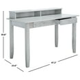thumbnail image 5 of SAFAVIEH Winsone Solid Writing Desk w/ 2 Drawers, Dark Grey, 5 of 14
