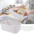 thumbnail image 5 of Casewin Plastic Storage Baskets 4 Pack, Small Pantry Baskets for Organizing, Organizer Basket Bins for Shelves, Organizer and Storage for Bathroom, Bedrooms, Kitchens (Gray), 5 of 6