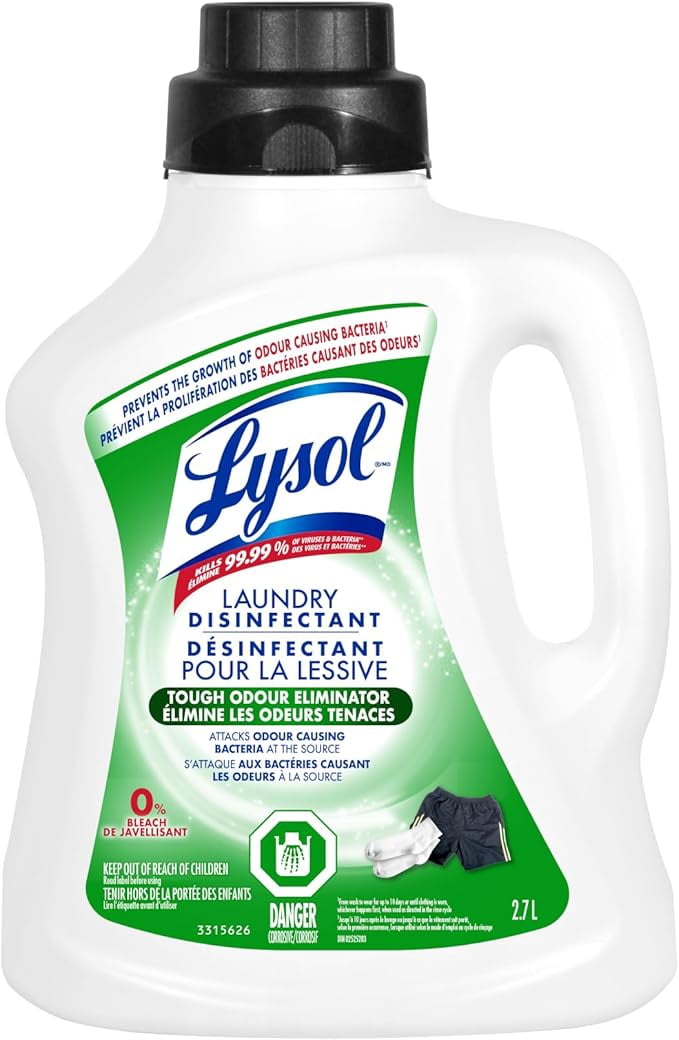 Lysol Désinfectant pour lessive, éliminateur d'odeurs, 0 % d'eau de ...