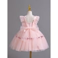 thumbnail image 3 of Hansber Baby Girls Tulle Dress Baby Birthday Party Dress Tutu Bowknot Princess Dresses for Toddler Pink 80, 3 of 7