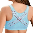 thumbnail image 2 of Xmarks Women Lace Racerback Front Close Bralette Padded Deep V Neck Crop Top Wireless Bra S-6XL, 2 of 9