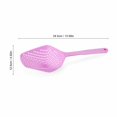 thumbnail image 3 of MInHoues Pink Non Stick Slotted Spoon Strainer, Heat Resistant Plastic Food Scoop Colander with Long Handle, Kitchen Skimmer Utensil for Boiling Draining Frying and Serving, 13.58", 3 of 5