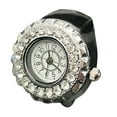 thumbnail image 2 of Hyasfey Finger Watch Ring Stretchy Hip-hop Casual Round Dial Luxury Men Women Glitter Rhinestone Quartz Watch Ring Party Supplies, 2 of 8
