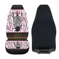 thumbnail image 4 of ZIATUBLE Aztec Ethnic Car Seat Covers Zebra Print Car Seat Covers Front Seats Only 2 Piece Stretchy Auto Bucket Seat Protectors Auto Interior Accessories Universal Fit Most Vehicle Sedan Truck Van, 4 of 7