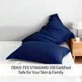 thumbnail image 5 of 2 Pack Standard Brushed Microfiber Pillow Shams with 2" Flange, Super Soft and Cozy, Wrinkle, Fade, Stain Resistant Sham, Navy Blue, 20x26 inches, 5 of 8