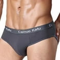 thumbnail image 2 of TIHLMK Men's Soft Splicing Solid Color Underpants Soft Breathable Knickers Briefs, 2 of 6