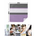 thumbnail image 4 of Purple Morocco Cloth Napkins Set of 4 Reusable Dinner Napkins, Boho Stitching Pattern Stripes Grey Cocktail Napkin Washable Table Napkins for Wedding/Holiday Party/Baby Shower 20"x20", 4 of 7