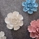 thumbnail image 4 of Advancent Flores de cerámica, flor tridimensional, artesanías para colgar en la pared, sala de estar, arte de negocios, decoración, Mural de Decoración del hogar Blanco Medio, 4 of 6