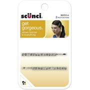 scunci effortless beauty metal rhinestone bobby pins, 2 count