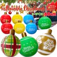 thumbnail image 2 of Bola de Navidad inflable de PVC de 24 pulgadas, 5/4/3/2/1 piezas, adornos para árbol de Navidad para interior y exterior, decoraciones navideñas para el hogar, 2 of 5