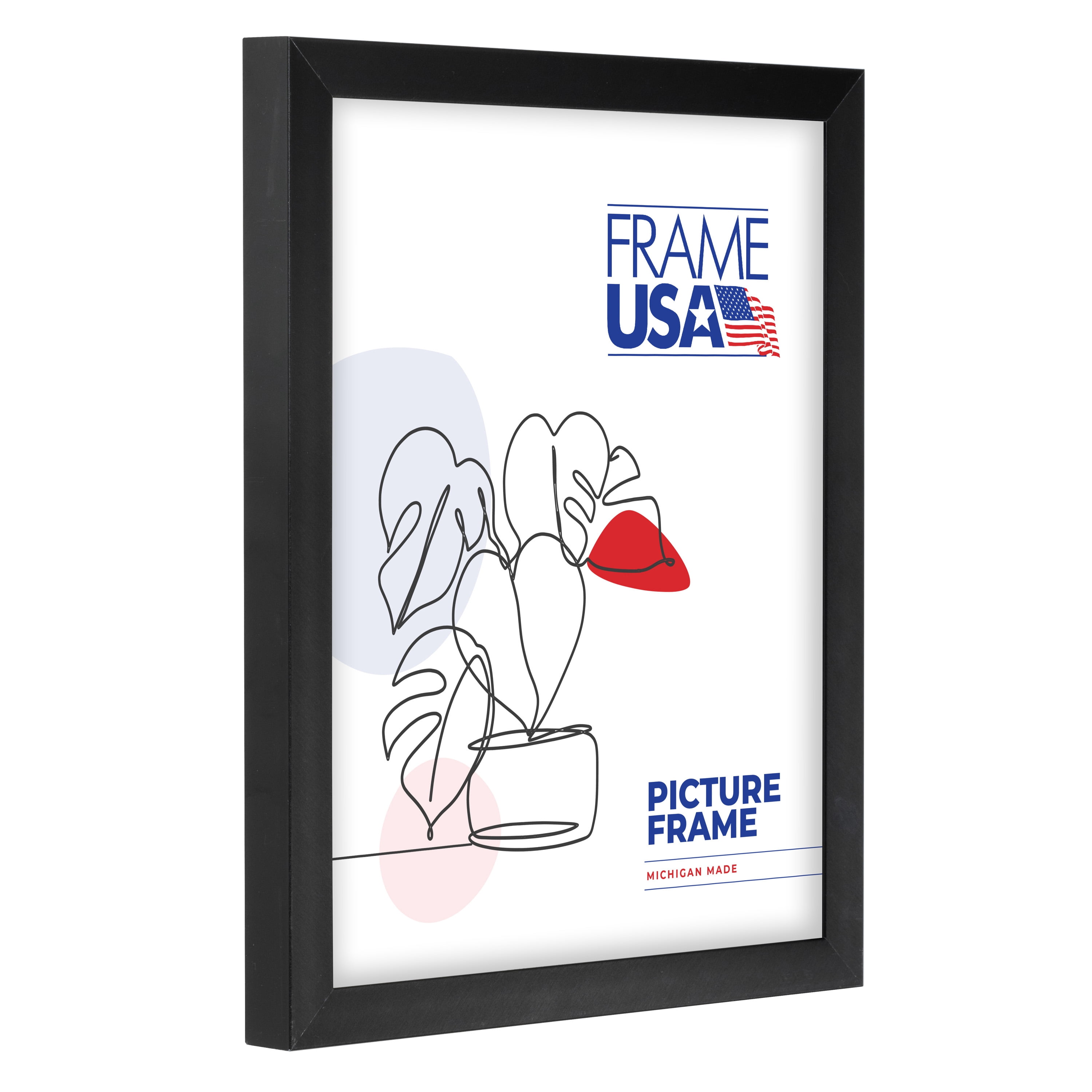 18x24 Picture Frame Black Glory, OE-40156, 0.625 Inch Metal, Plexiglass, Wall Display