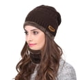 thumbnail image 2 of Chapeau Tricoté Chaud et Écharpe Ronde avec Doublure en Molleton, 2 Pièces, 2 of 7