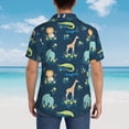 thumbnail image 4 of Sikiie Tropical Animals Print Men's Hawaiian Shirt, Summer Beach Button Pocket Short Sleeve T-Shirt,Medium, 4 of 7