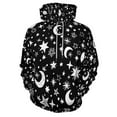 thumbnail image 3 of Moons And Stars Black And White Oversized Hoodies For Woman Pullover With Pocket Comfortable Fation Pullover Hoodie S-5XL, 3 of 4