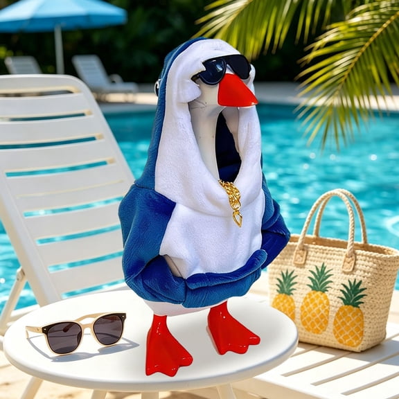 Hoodie 7 Inch Desk Goose Outfits Set, Tabletop Goose Statue Decorative Clothing (Excluding Goose), for Home Table Indoor Decor & Gift Giving