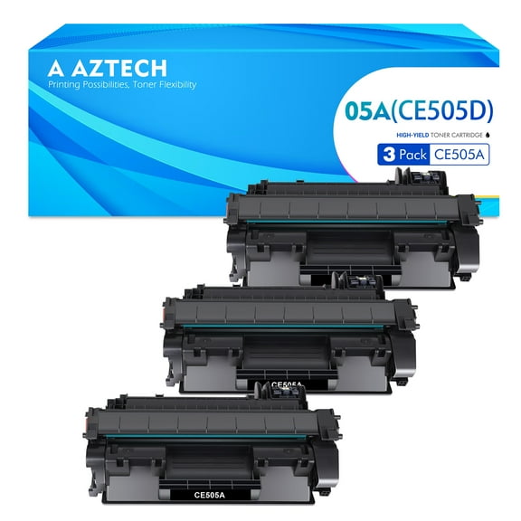 CE505A Compatible for HP 05A Toner Cartridge Black for HP CE505A 505A CE505X CE505XD P2035 for HP Laserjet 2035N P2055DN 2055DN P2030 P2050 P2055X P2055D Printer Ink (3-Pack | CE505D)