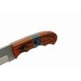 thumbnail image 4 of SZCO Supplies Resin/Wood Handled Fixed Blade Outdoor Knife with Leather Sheath, 8" Length – Burnt Orange, 4 of 7