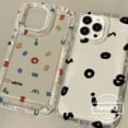 thumbnail image 2 of Compatible Con iPhone 11 14 Pro 13 12 Max 14 Plus X XR Xs 8 7 6 6s SE 2020 INS De Dibujos Animados Pareja Carta Cojín Funda De Teléfono Transparente Suave Protectora Trasera, 2 of 4