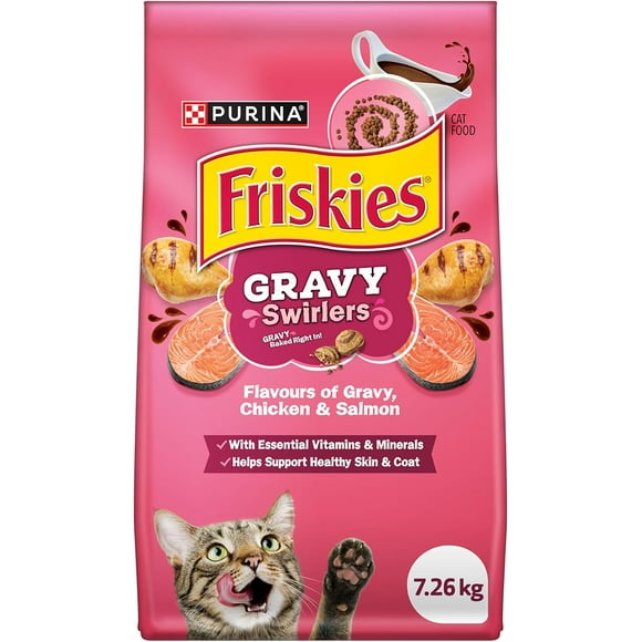 Friskies Gravy Swirlers Dry Cat Food - 7.26 kg Bag