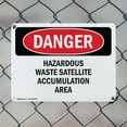 thumbnail image 5 of (2 Pack) Hazardous Waste Satellite Accumulation Area OSHA Danger Sign 18 Inch X 12 Inch Indoor / Outdoor Rust-Free Aluminum Metal Signs for Workplace, Workshop, and Construction Site,, 5 of 8