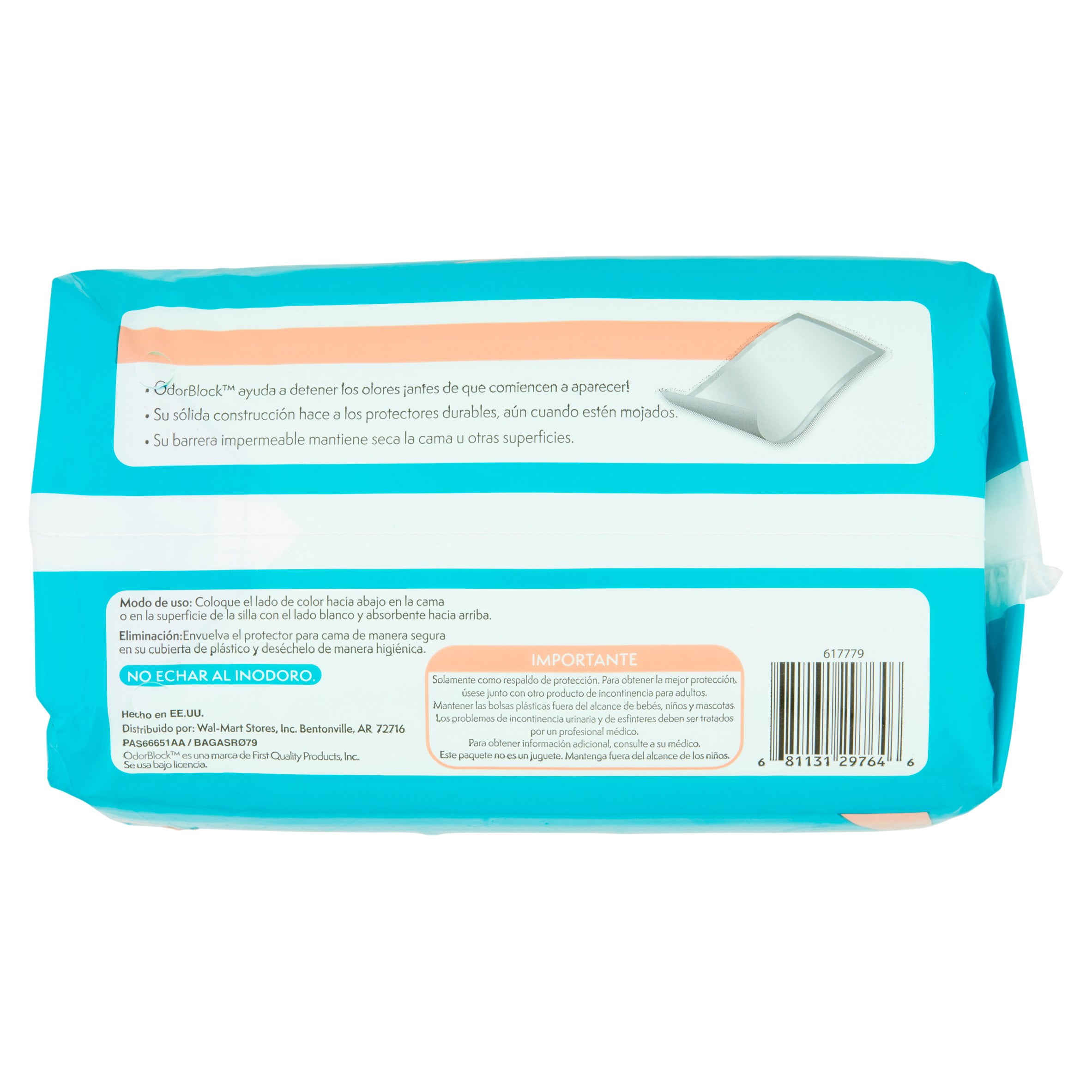 Assurance OdorBlock Incontinence Pads Unisex, L, 18 Ct