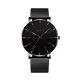 thumbnail image 2 of Resicozy Watch for Men Leather Band Wristwatch Elegant Daily Waterproof Gentleman Dress Round Case Watch C One Size, 2 of 4
