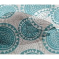 thumbnail image 4 of oneOone Viscose Chiffon Teal Blue Fabric Floral Mandala Block Craft Projects Decor Fabric Printed By The Yard 42 Inch Wide, 4 of 4