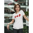 thumbnail image 2 of Grunge Splash Of Canada Day T-Shirt Women -Image by Shutterstock, Female XX-Large, 2 of 4