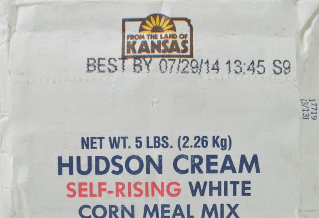 (8 pack) Hudson Cream: White Corn Meal Self-Rising Mix, 5 Lb