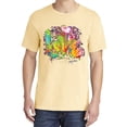 thumbnail image 2 of Wild Bobby, Colorful Rainbow Paint Love, Streetwear, Garment-Dyed Washed Look Short Sleeve T-Shirt, Banana, X-Large, 2 of 3