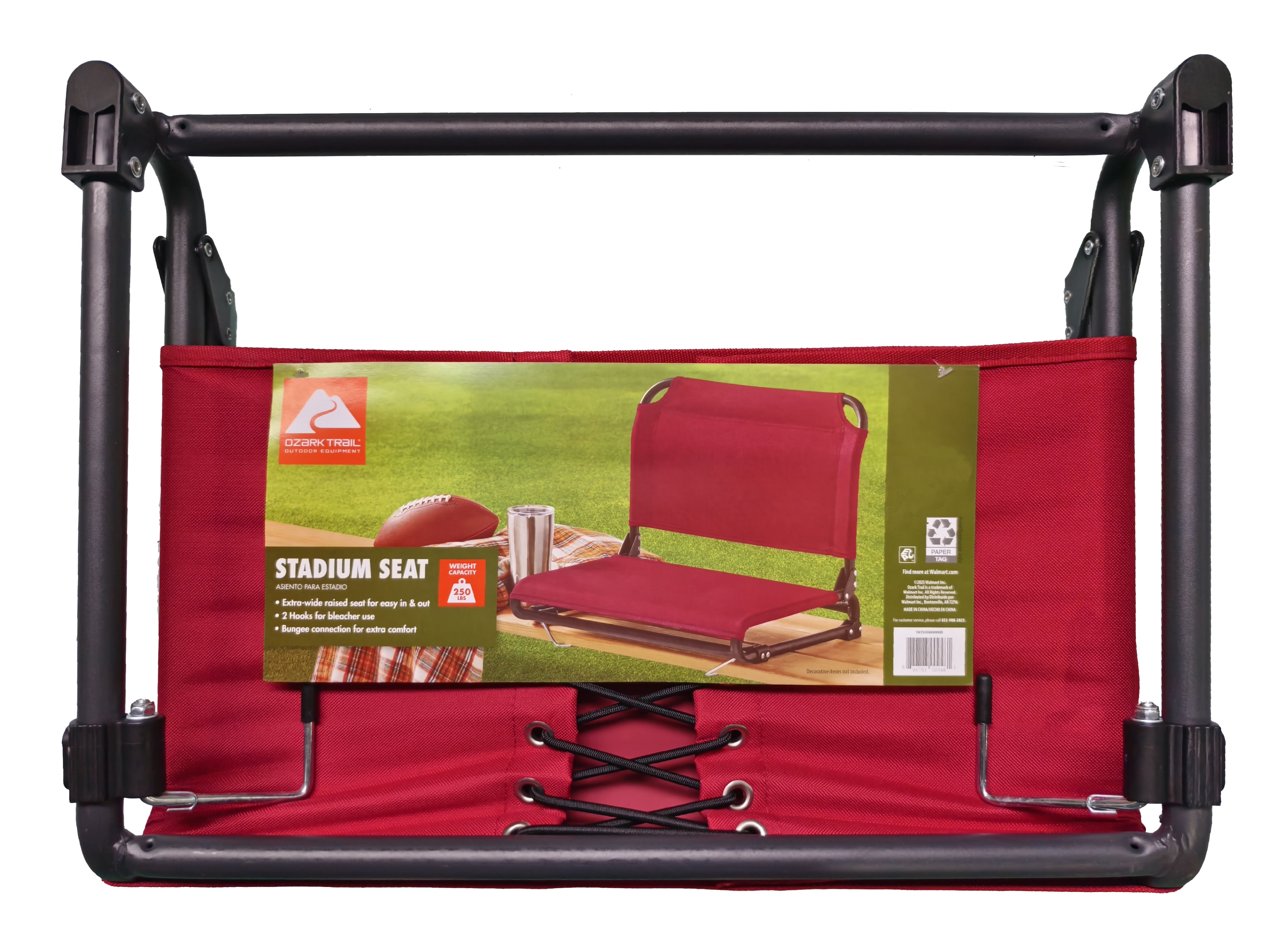 Ozark Trail Stadium Seat Dark Red
