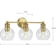 thumbnail image 5 of Progress Lighting Hansford 3-Light Vintage Brass Bath Vanity, 5 of 7