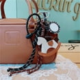 thumbnail image 3 of Huhudde Creative Leather Horse Keychain Pendant With Braided Rope Keyring Bag Charm For Car Keys And Bags Decoration, 3 of 13