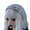 Big white circle, variant on Fogun Devil Punk Rivet Headband PU Grommet Spiked Hair Accessory for Adults Studded Rivet for Parties Nightclubs