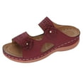 thumbnail image 4 of 2025 Clearance! asdoklhq Ladies Shoes Clearance Under $10,Wedge Slide Slippers Women Ladies Outdoor Slippers Pearl Chain Soft Sole, 4 of 6